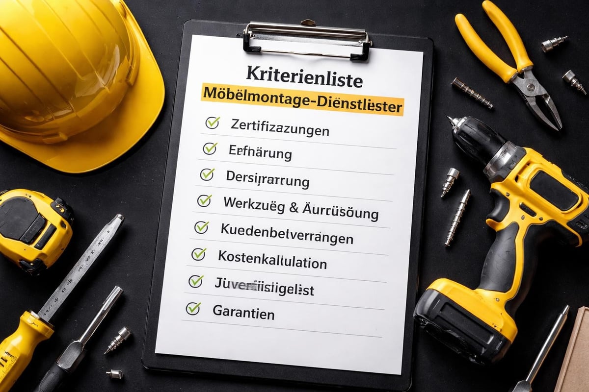 Checkliste Möbelmontage Service