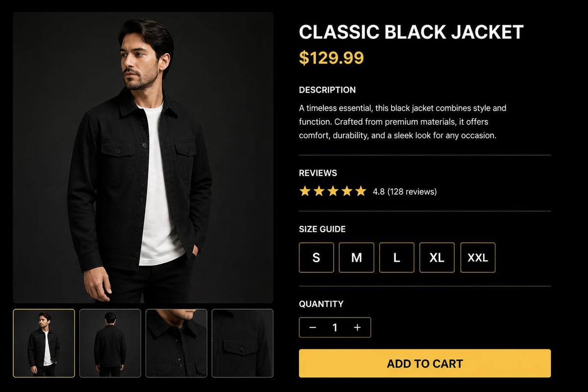Anatomy of converting product pages