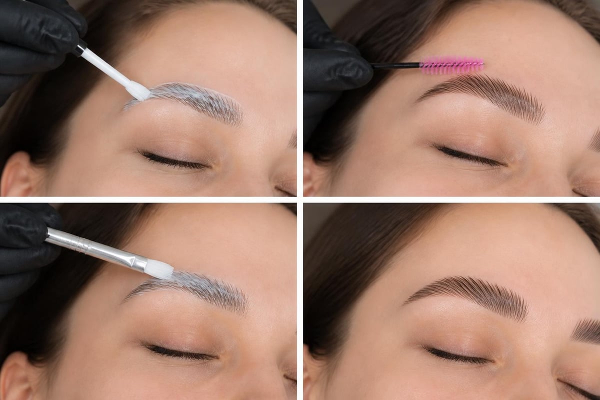 Tint and Lamination Eyebrows: Complete Guide 2026 2 Brow lamination process steps