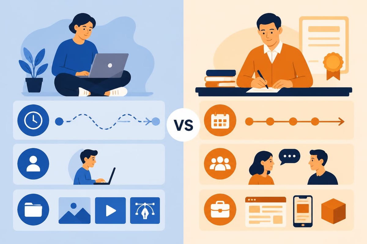 Online video editing course formats