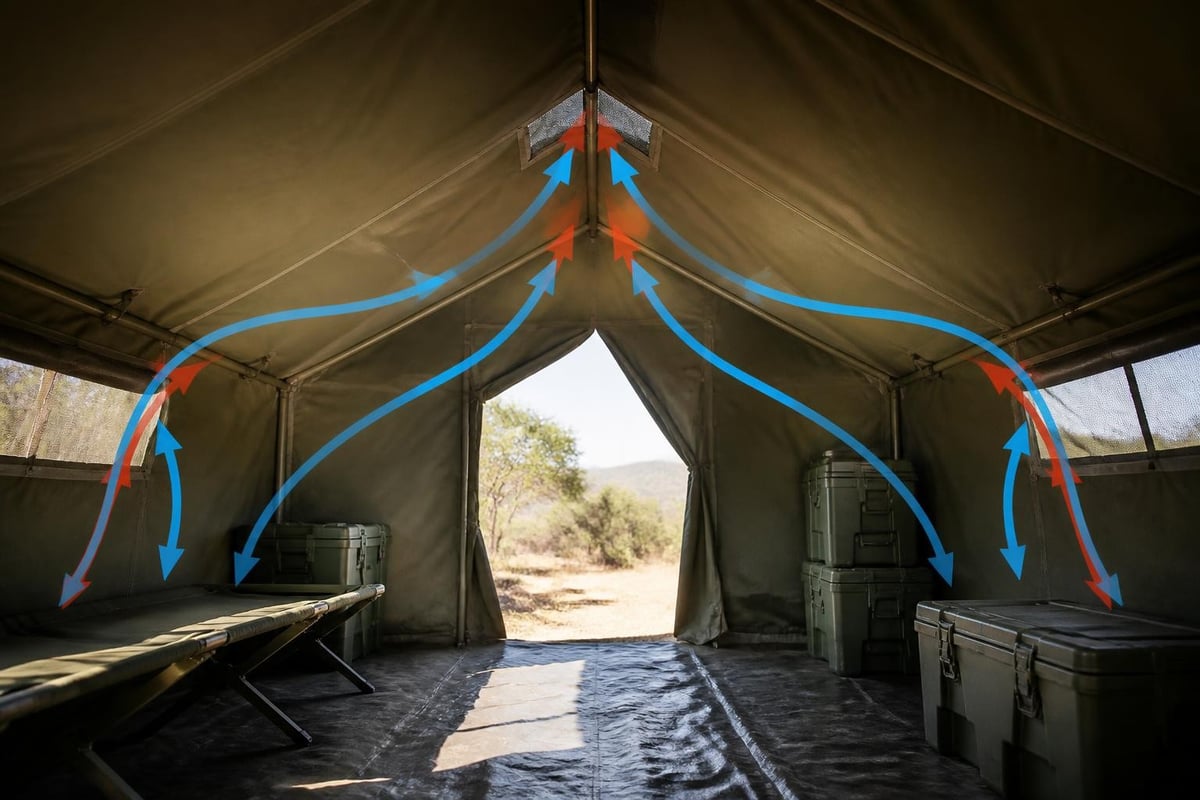 Army tent ventilation design
