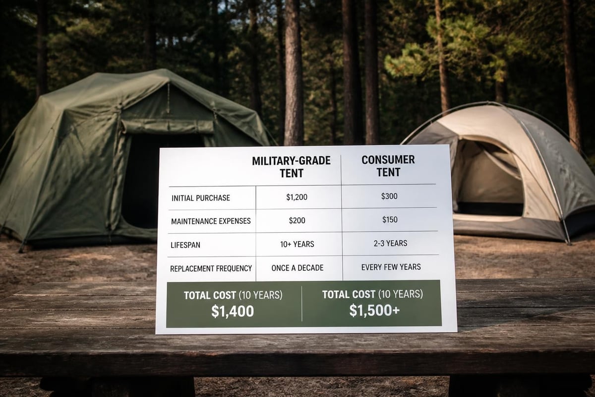 Army tent cost analysis