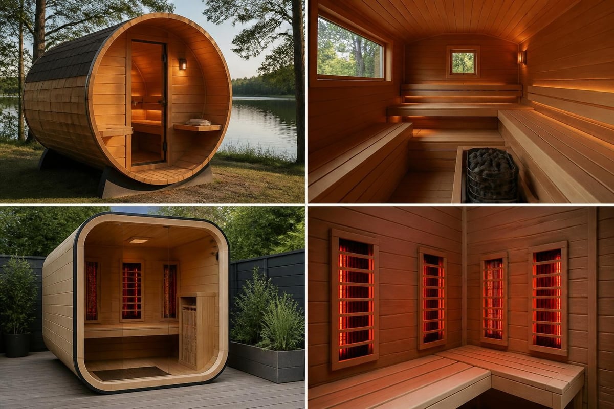 Outdoor sauna types comparison