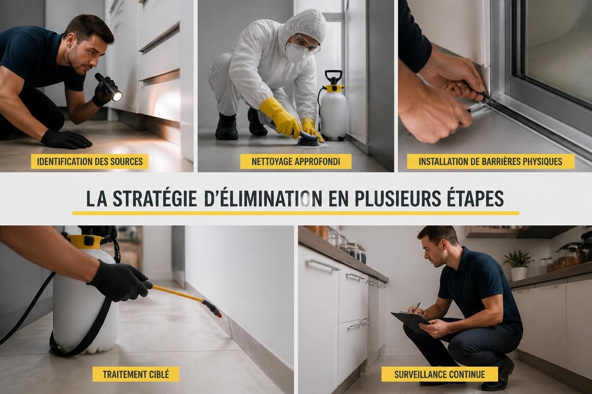 Stratégie complète élimination mouches habitation