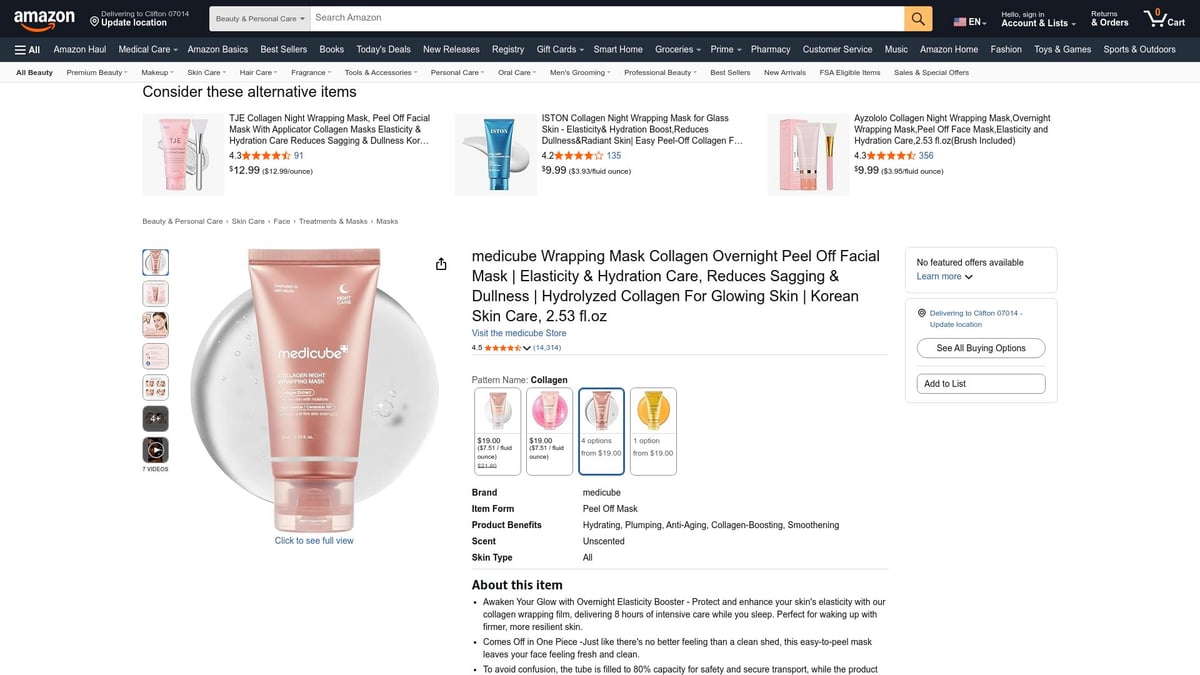 8 Best Beauty Masks to Try for Glowing Skin in 2026 - medicube Wrapping Mask Collagen Overnight Peel Off Mask