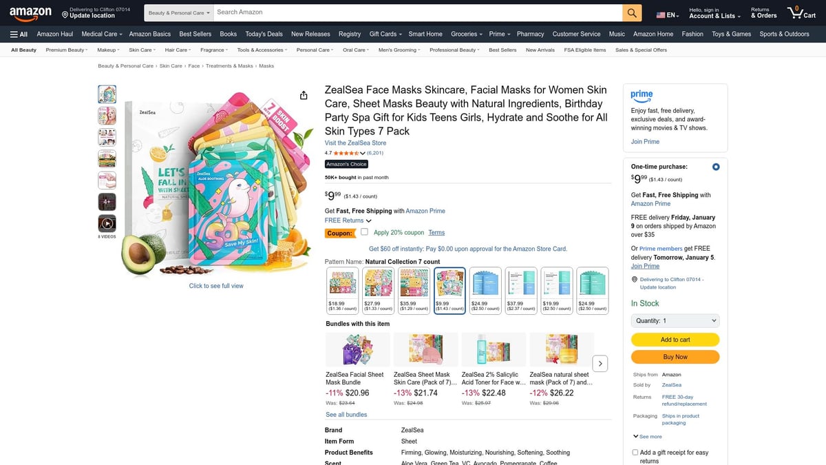 8 Best Beauty Masks to Try for Glowing Skin in 2026 - ZealSea Face Masks Skincare Sheet Masks