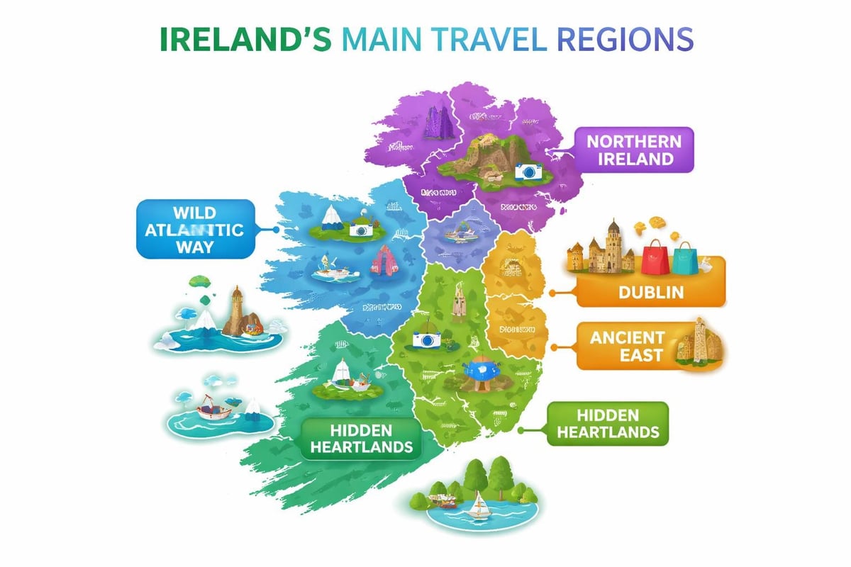 Ireland regional map