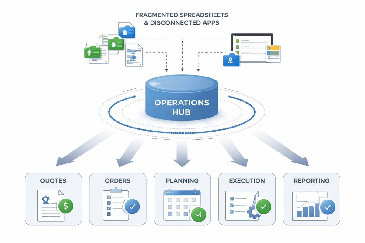 Operations hub data flow