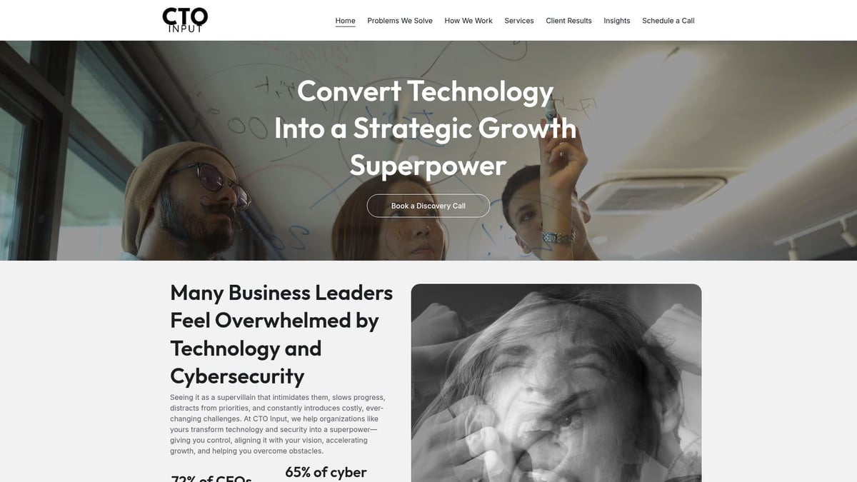 Technology Advisor Guide: Your 2025 Roadmap to Success - CTO Input: Your Fractional Technology Leadership Partner