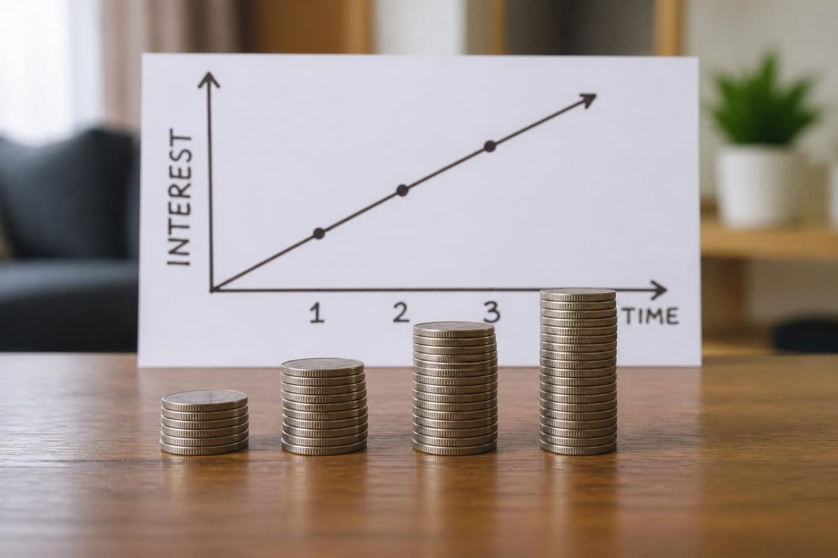 Simple interest calculation visualization