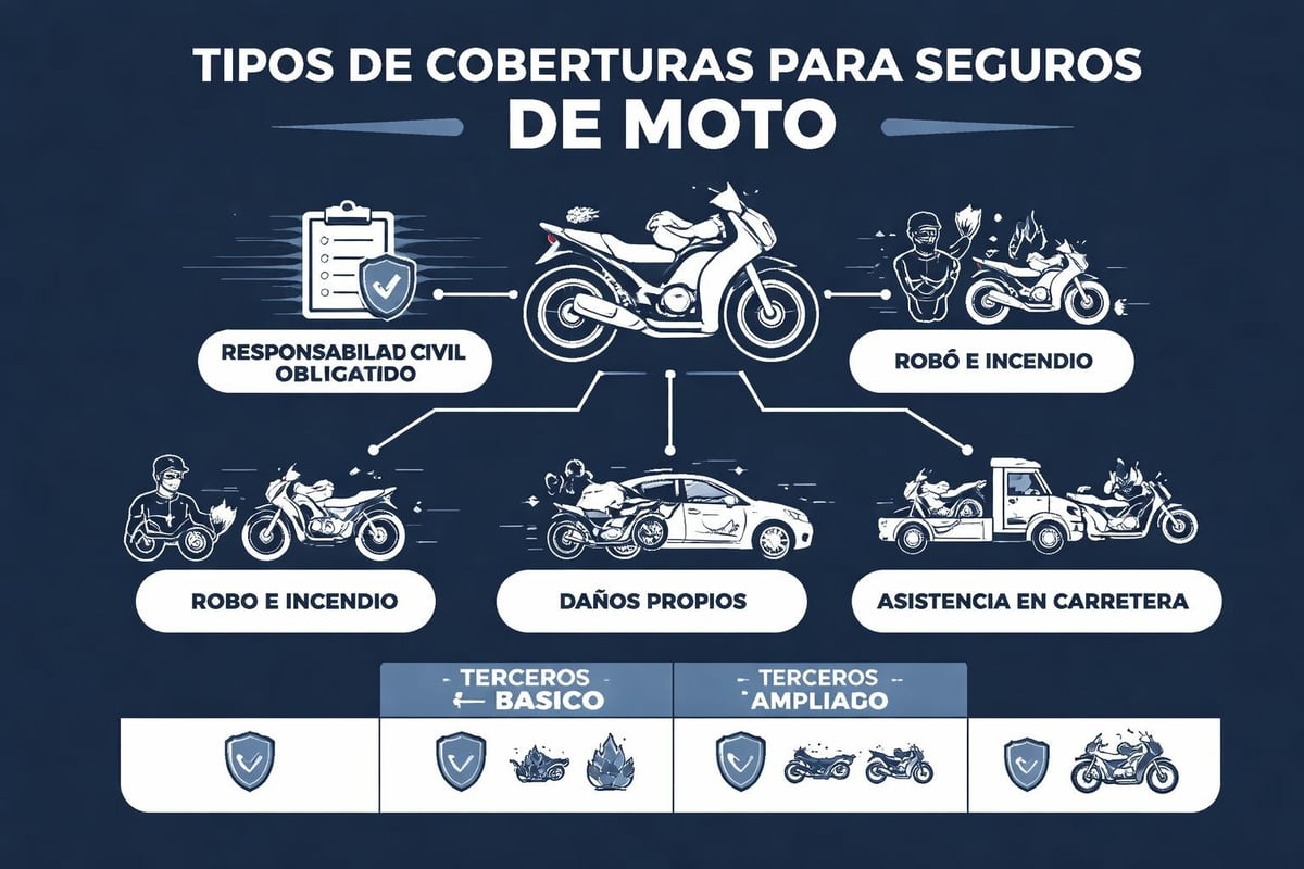 Calculadora de Seguros de Moto: Guía Completa 2026 2 Coberturas principales seguros moto