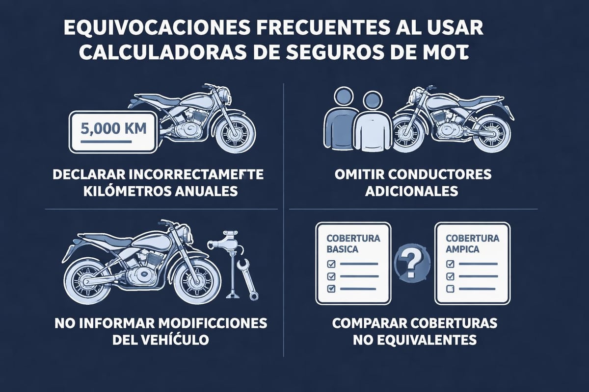 Calculadora de Seguros de Moto: Guía Completa 2026 3 Errores comunes al calcular seguros