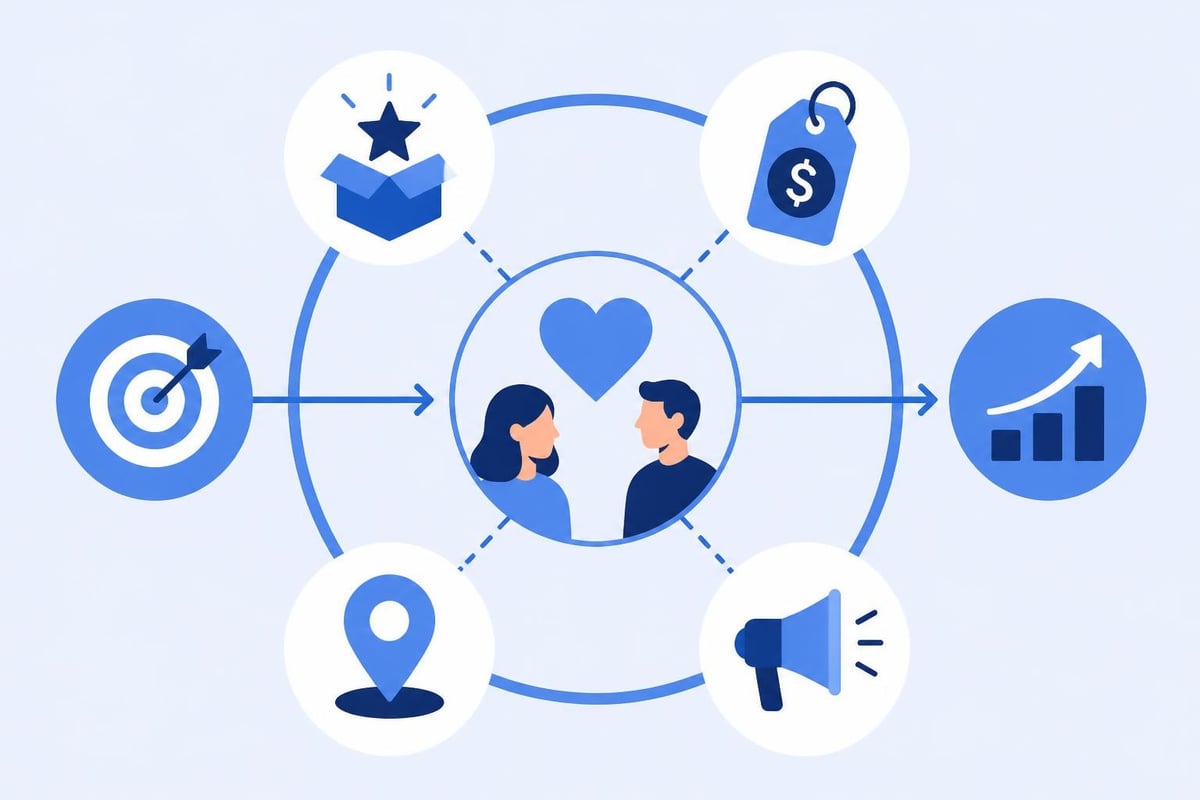Four Ps marketing framework components