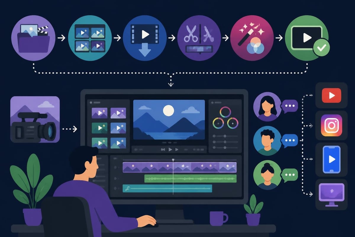 Video editing workflow stages