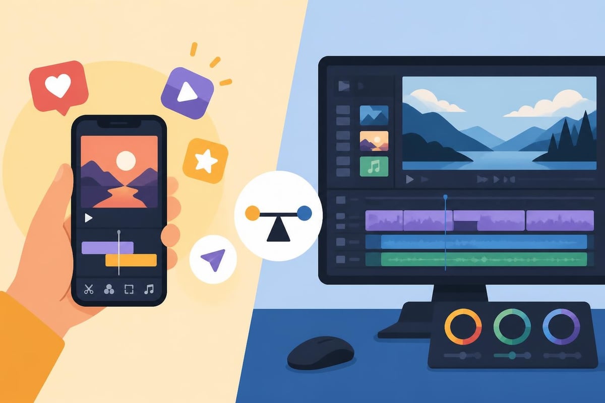 Mobile versus desktop editing comparison
