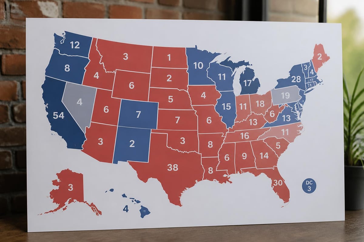 Electoral vote distribution across states