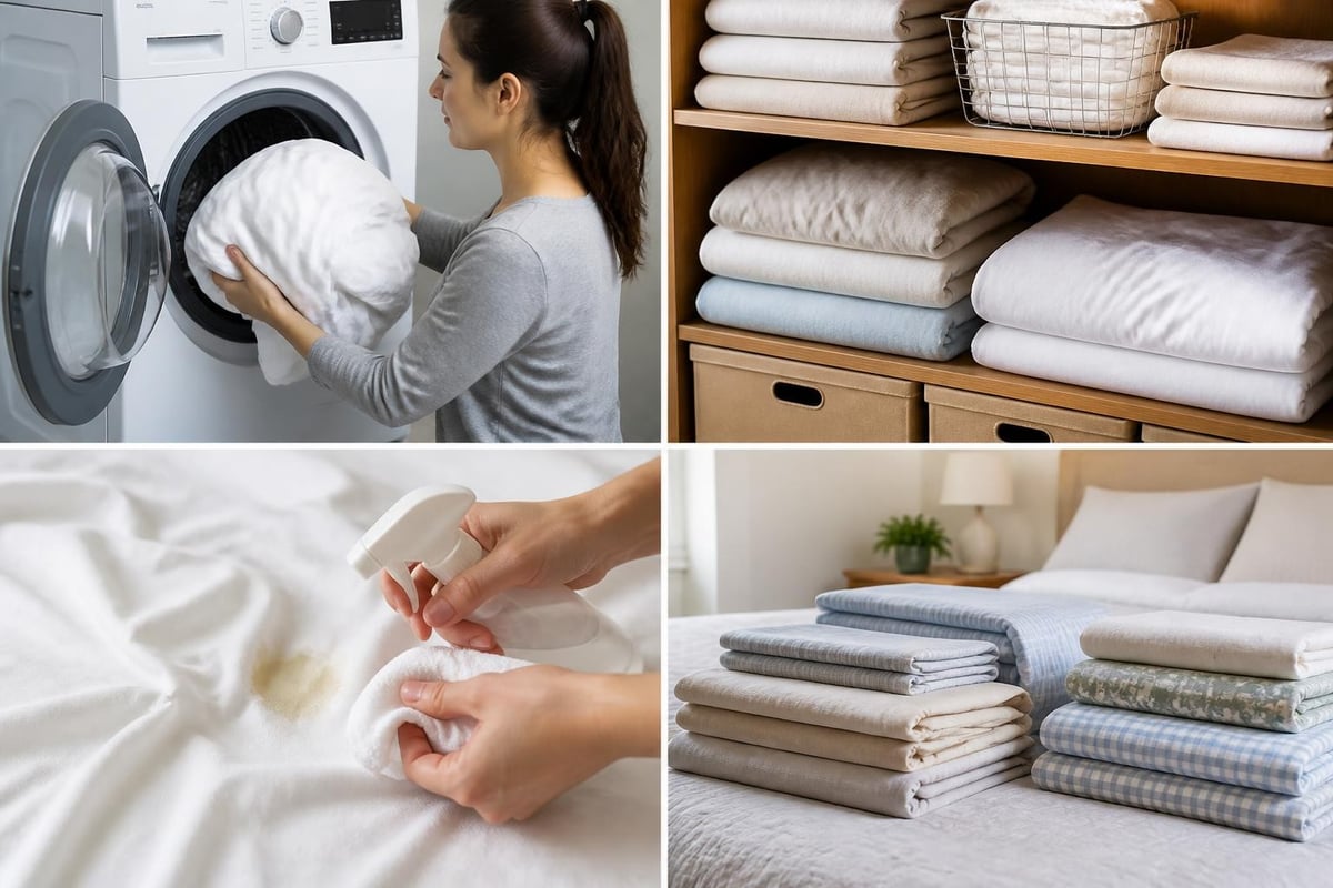 Sheet care and maintenance
