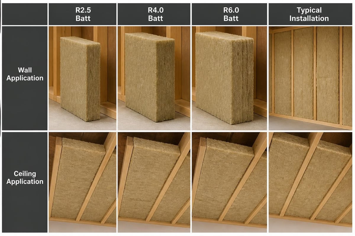 Standard insulation batt dimensions