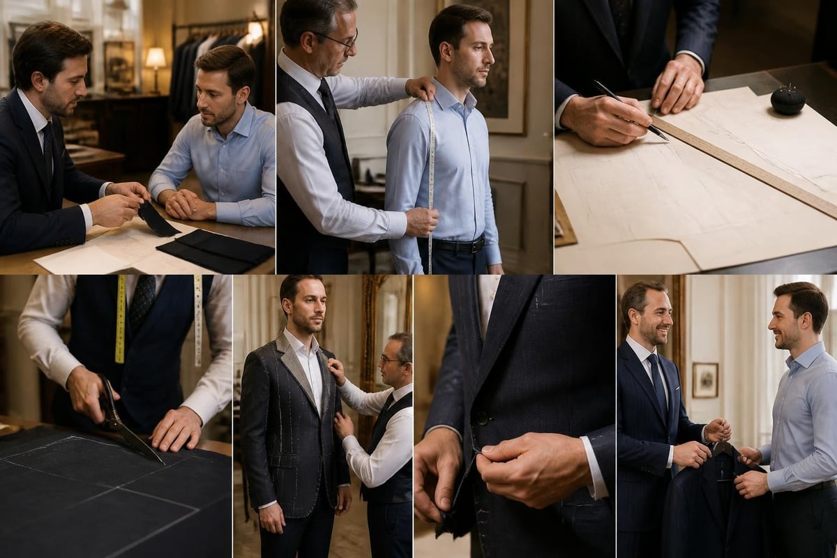 Bespoke tailoring process steps