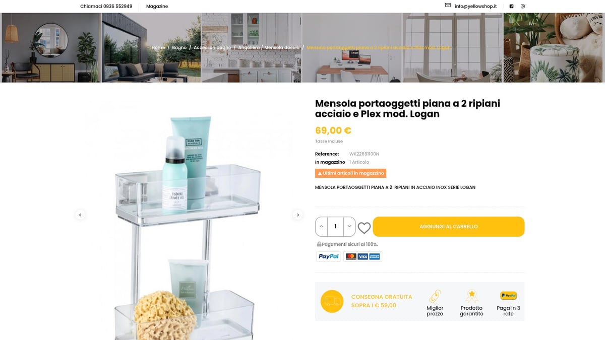 7 Accessori Bagno Moderni Essenziali per il 2026 - Angoliera/Mensola Doccia PIANA 2 LOGAN – Spazio Extra