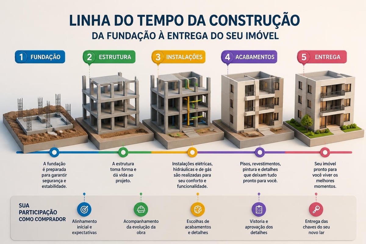 Cronograma de construção de apartamento