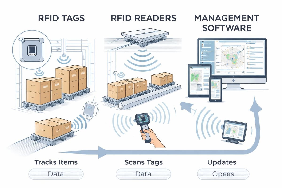 RFID system communication flow