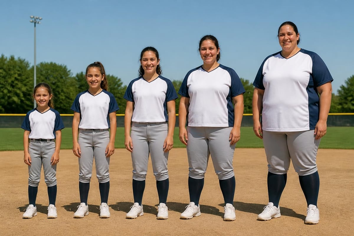 Jersey sizing range chart