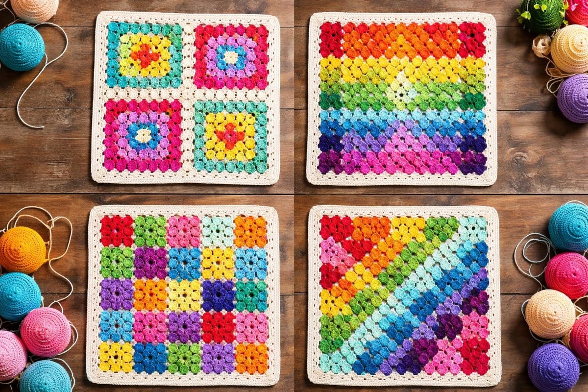 Granny square colour arrangement