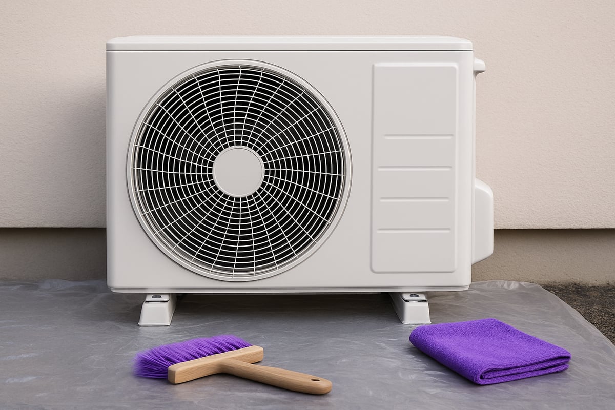 Ilmalämpöpumpun ulkoyksikön puhdistus