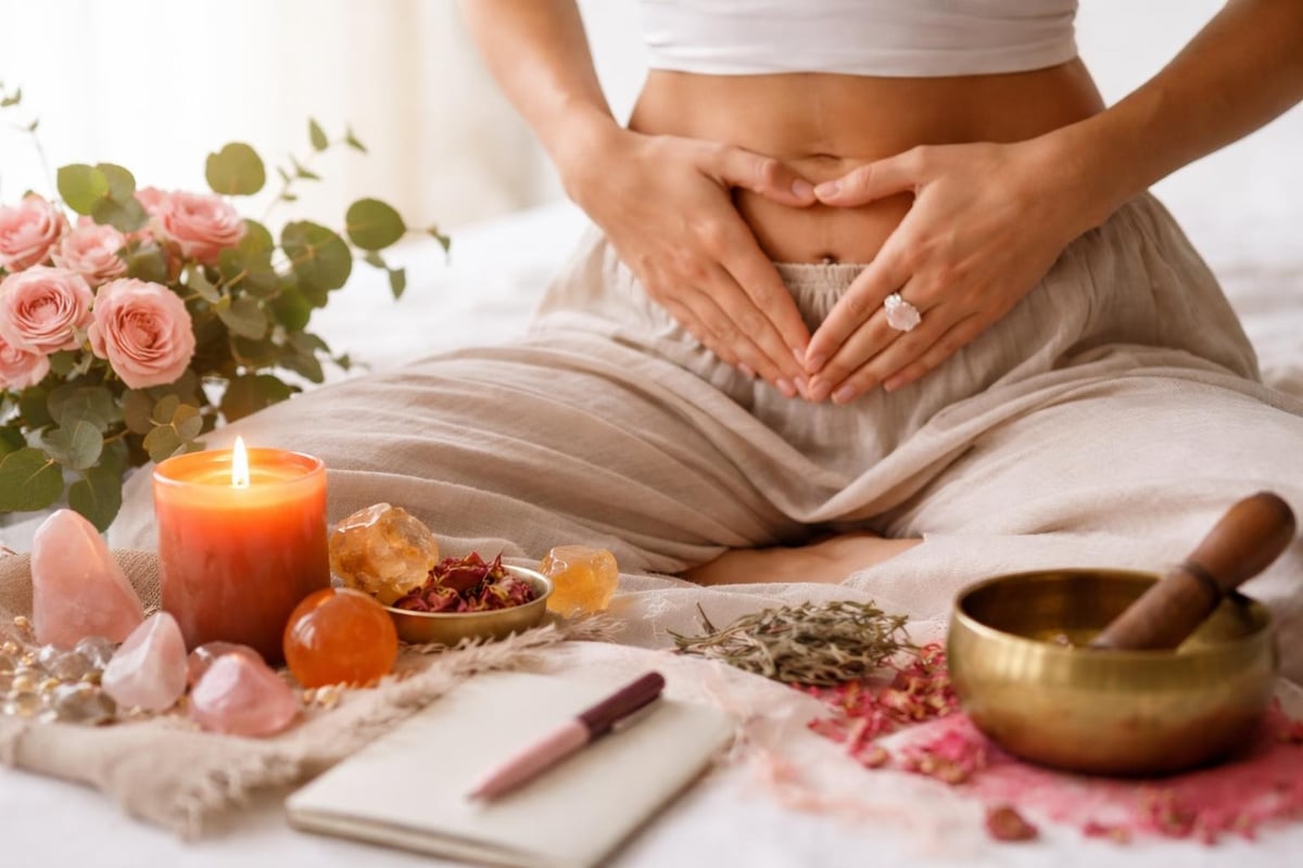 Womb healing energy flow