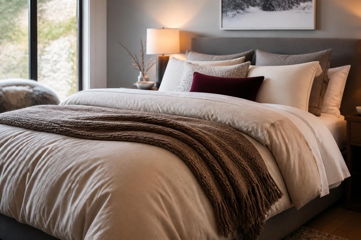 Bedroom styling with fleece