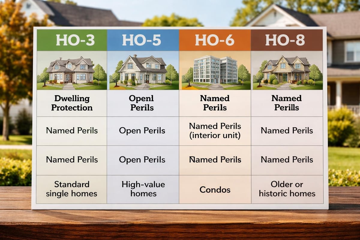 Comparing homeowners policy types
