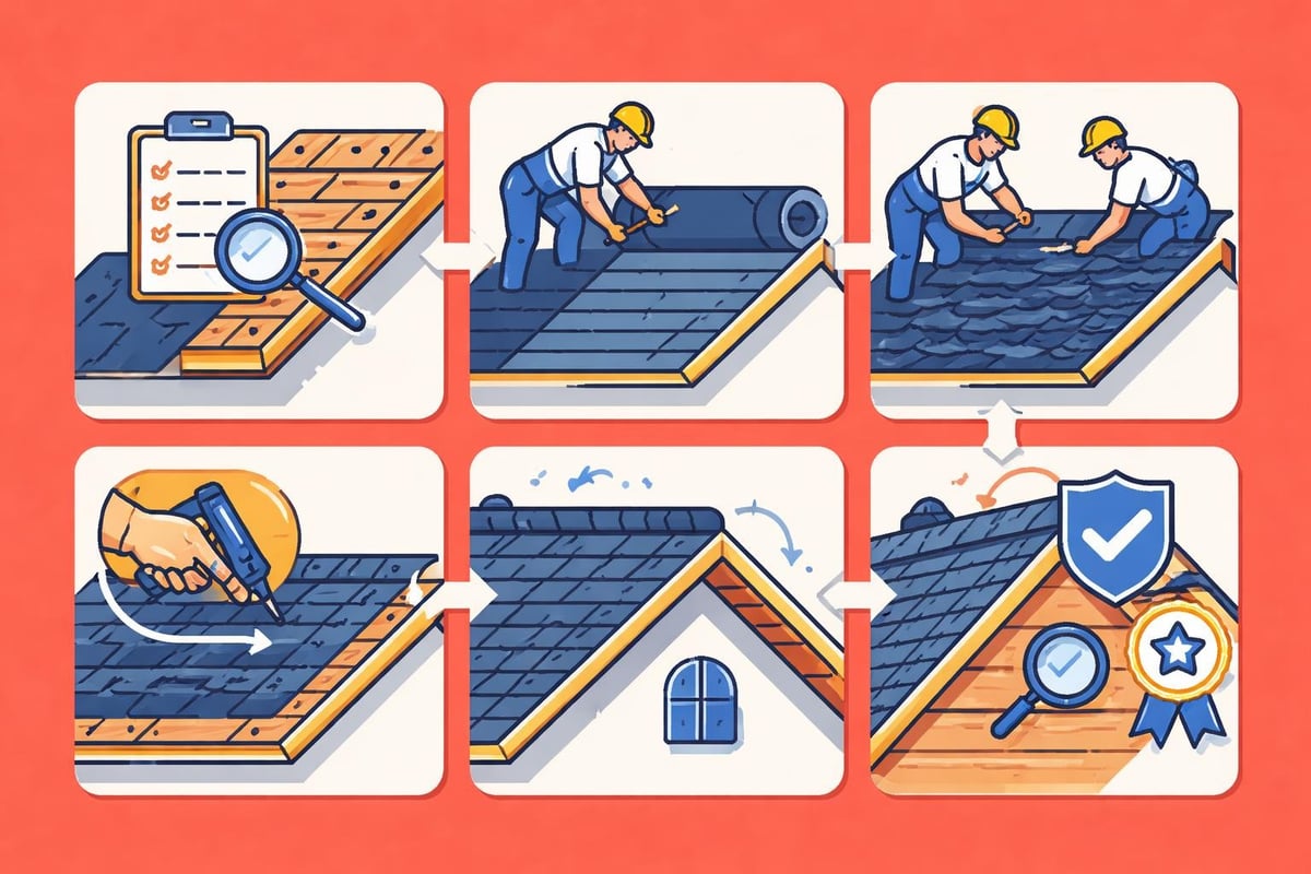 Residential shingle installation process