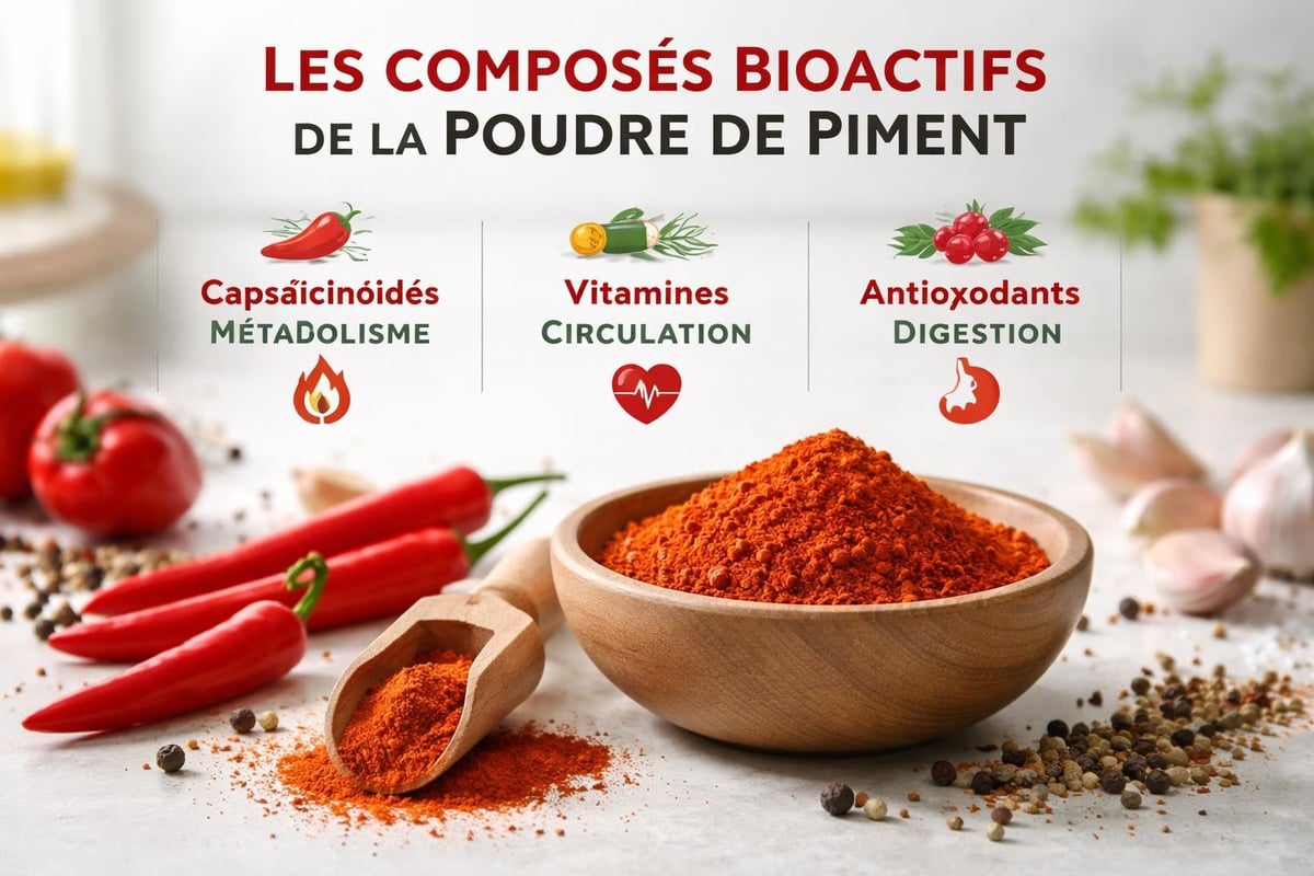 Bienfaits nutritionnels poudre piment