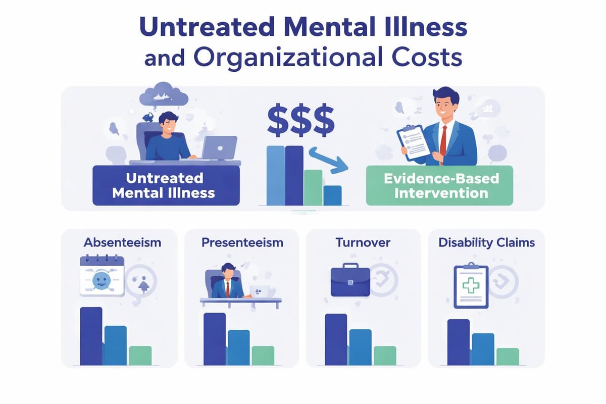 Mental health impact on workplace productivity