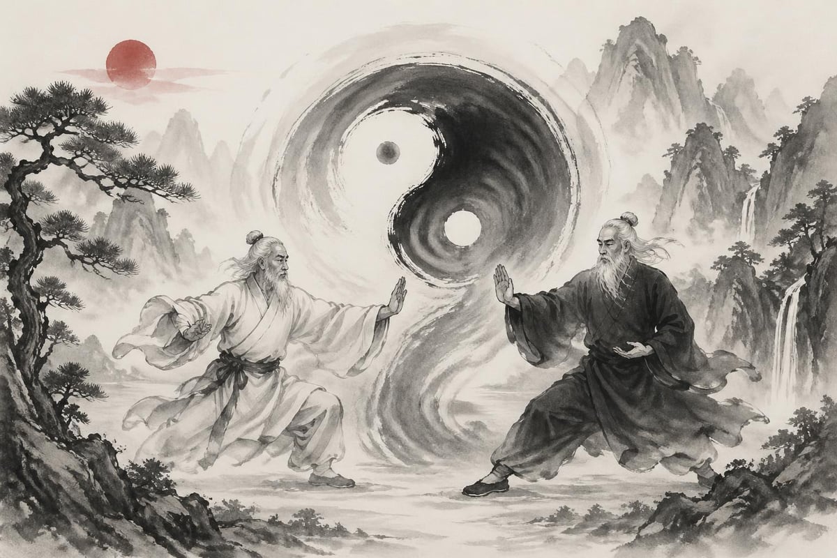 Yin and yang principles in tai chi