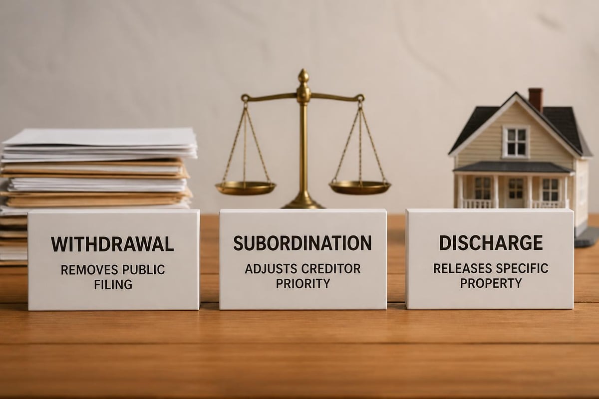 Lien withdrawal versus subordination discharge