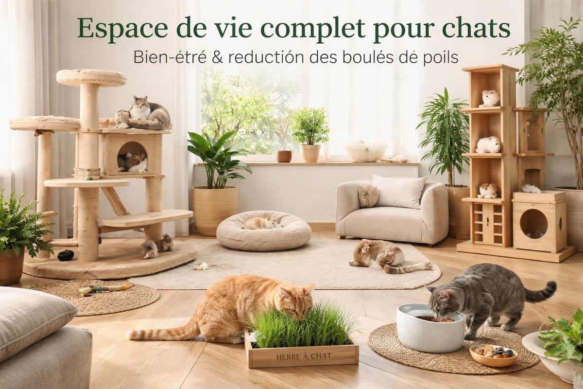 Pawtounes - Boule Poils Chat : Guide Complet et Solutions Pratiques - Environnement enrichi pour chat