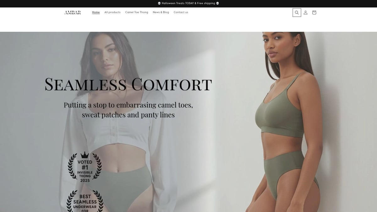 Las 9 mejores opciones de ropa interior de mujer con control de abdomen para 2025 - Tanga Ambar Wear con control de abdomen a prueba de Camel Toe