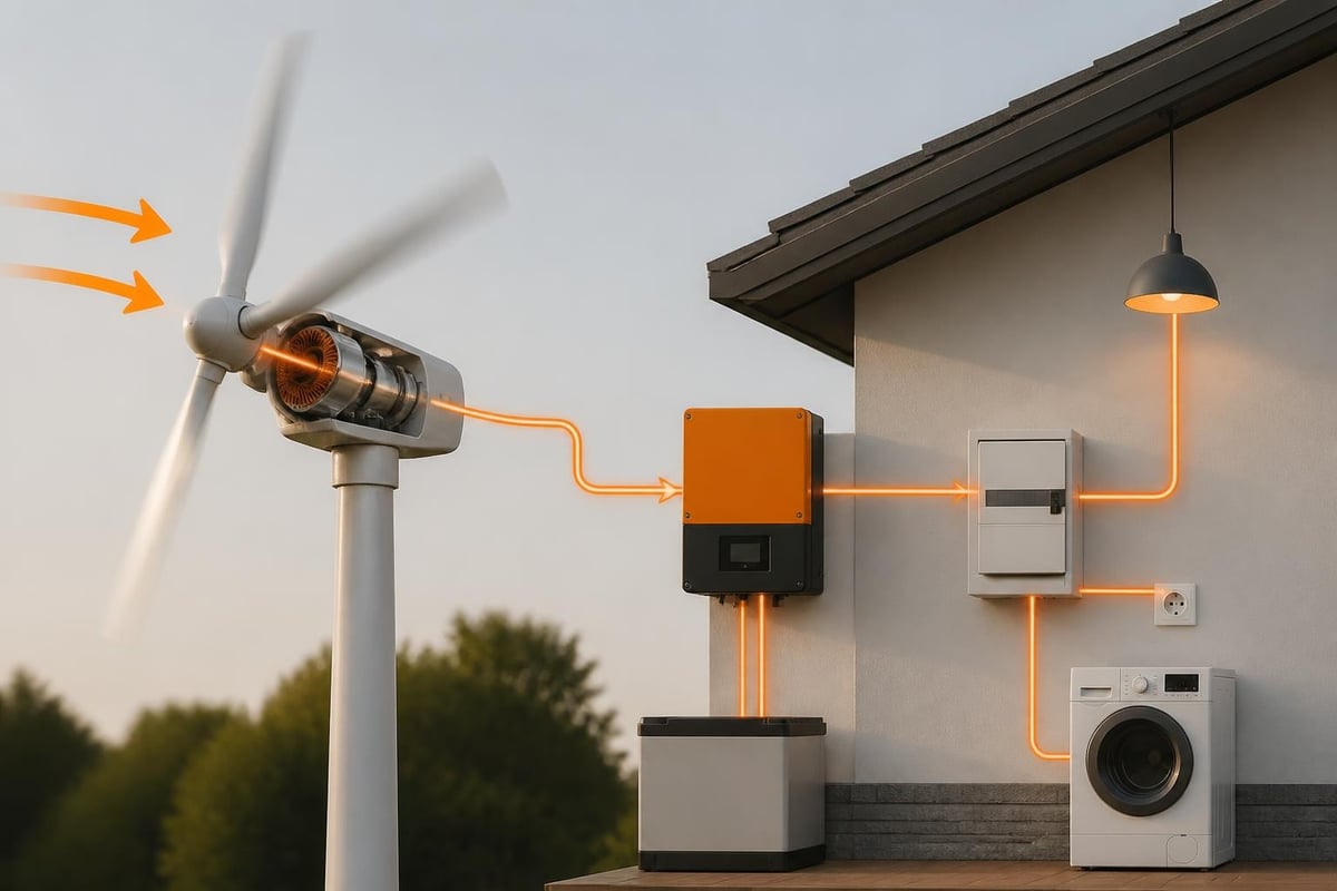 Small wind turbine power conversion