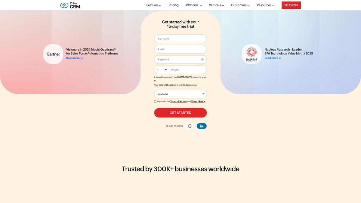 Top 7 CRM Anbieter 2025: Die Besten Lösungen im Überblick - Zoho CRM