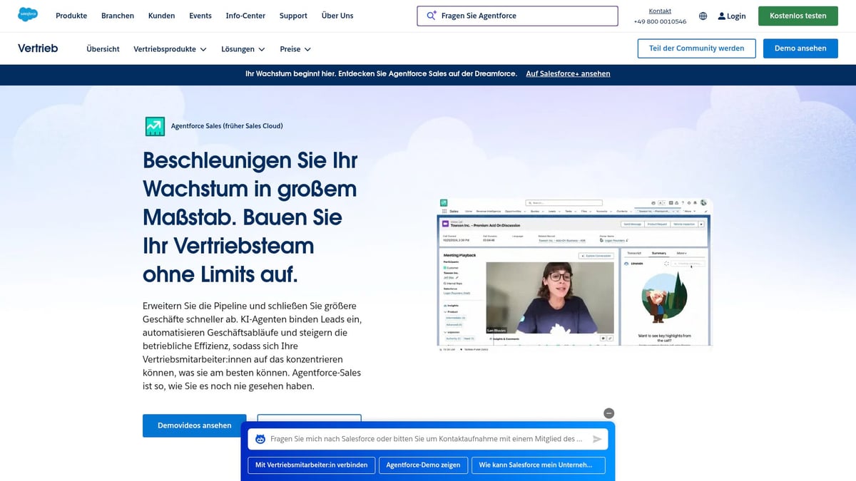 Top 7 CRM Anbieter 2025: Die Besten Lösungen im Überblick - Salesforce Sales Cloud