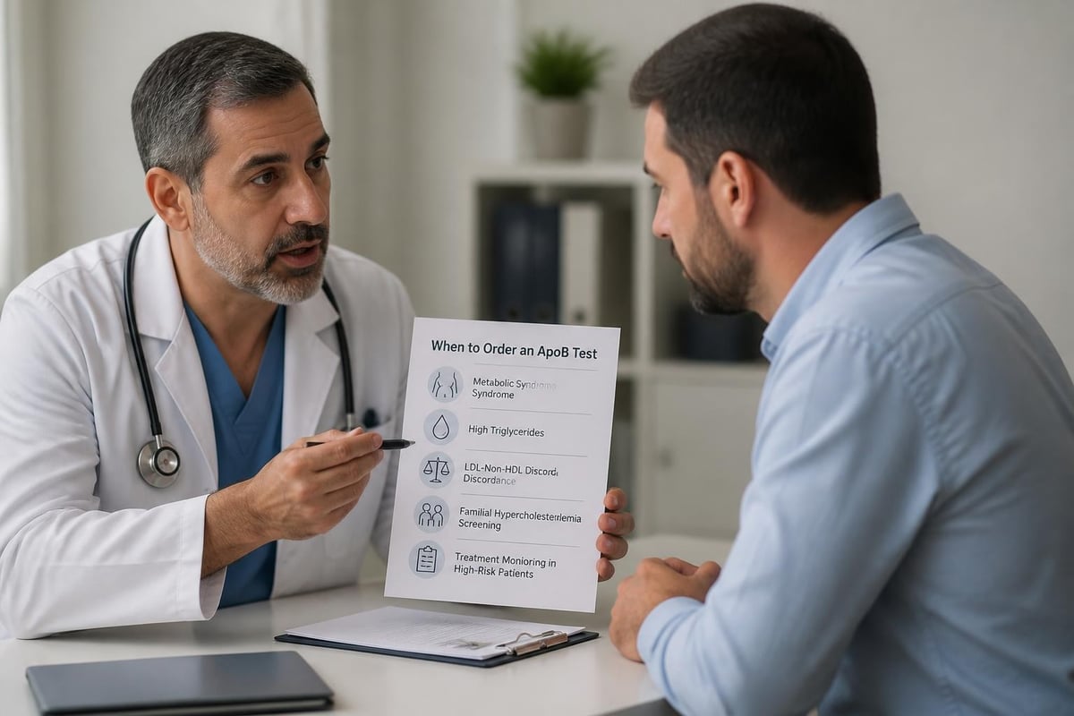 Clinical decision points for ordering apoB test