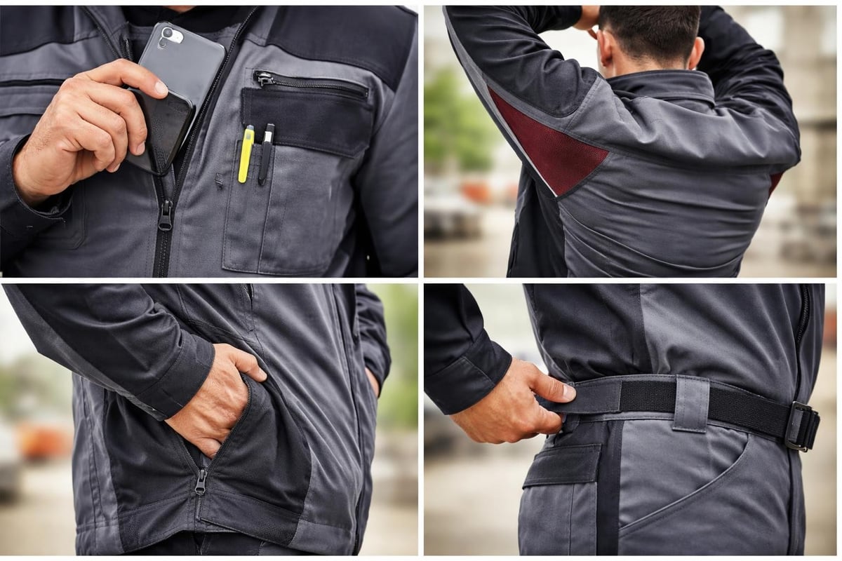 Functional workwear features