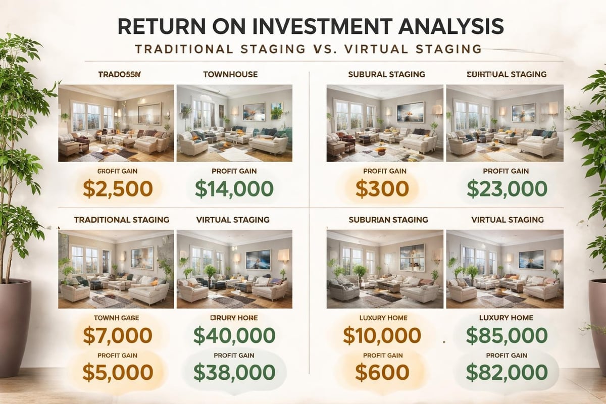 Staging real estate ROI comparison