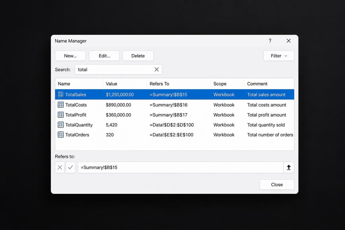 Name Manager workflow
