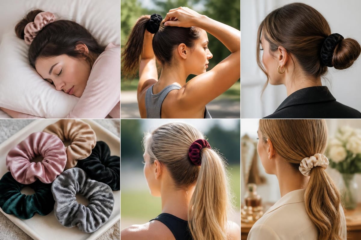 Activity-based jumbo scrunchie selection guide for gym casual wear and special occasions