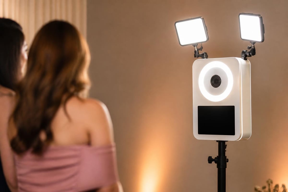 Photo booth lighting setup