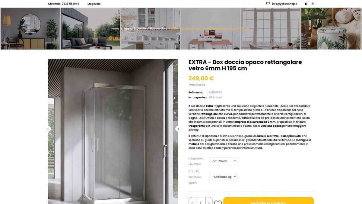 7 Idee Di Box Doccia Rettangolare Moderni Per Il 2026 - Box Doccia Rettangolare Opaco 195cm Yellowshop