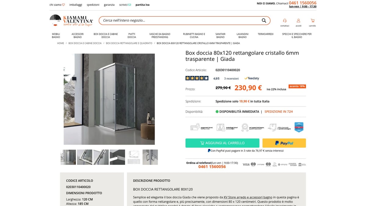 7 Idee Di Box Doccia Rettangolare Moderni Per Il 2026 - Box Doccia 80x120 Rettangolare Cristallo Trasparente | Giada – KVStore